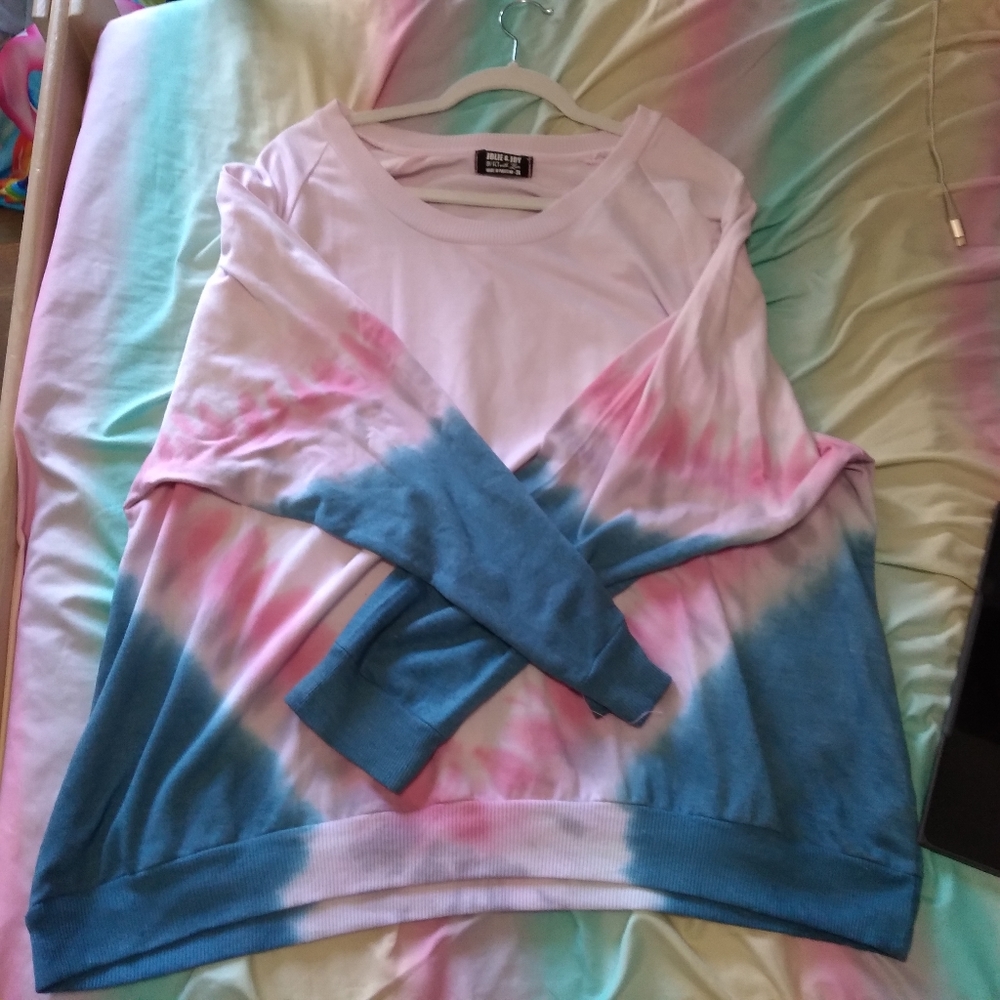 Blue and pink long sleeve shirt brand jolly and joy size 2X